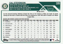Load image into Gallery viewer, 2023 Topps Chrome Cal Stevenson RC #199 Oakland Athletics
