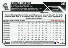 Load image into Gallery viewer, 2023 Topps Chrome Germán Márquez #202 Colorado Rockies
