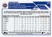Load image into Gallery viewer, 2023 Topps Chrome Edwin Díaz #215 New York Mets
