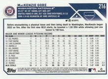 Load image into Gallery viewer, 2023 Topps Chrome MacKenzie Gore #216 Washington Nationals
