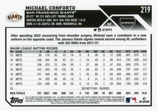 Load image into Gallery viewer, 2023 Topps Chrome Michael Conforto #219 San Francisco Giants
