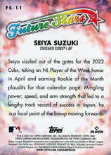 Load image into Gallery viewer, 2023 Topps Chrome Future Stars Seiya Suzuki FS-11 Chicago Cubs
