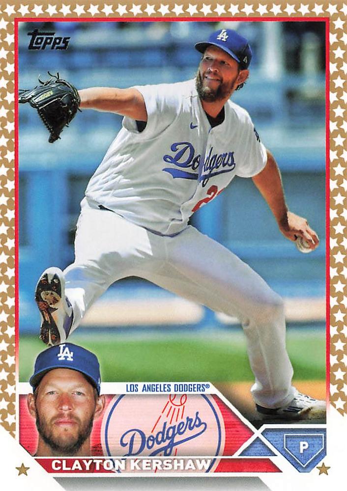 2023 Topps Gold Star Clayton Kershaw #22 Los Angeles Dodgers