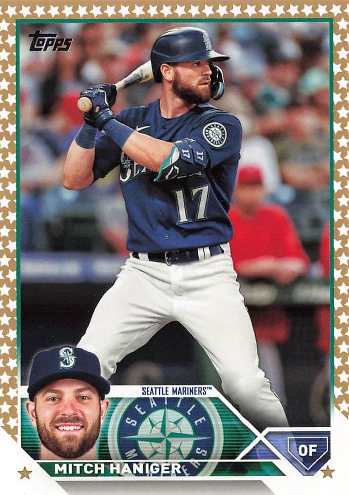2023 Topps Gold Star Mitch Haniger #49 Seattle Mariners