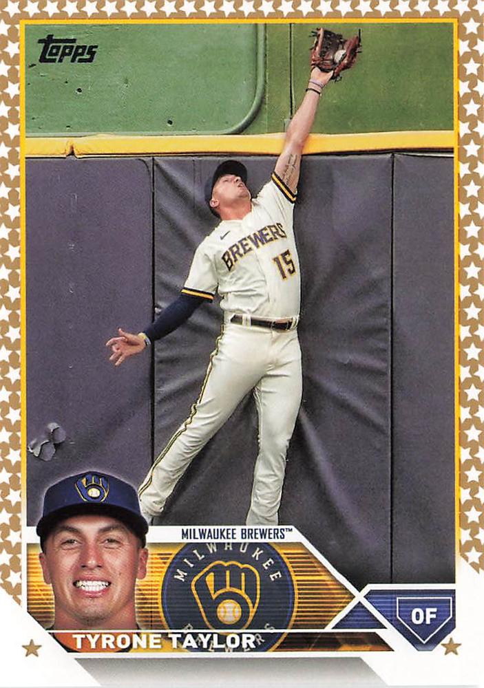 2023 Topps Gold Star Tyrone Taylor #61 Milwaukee Brewers