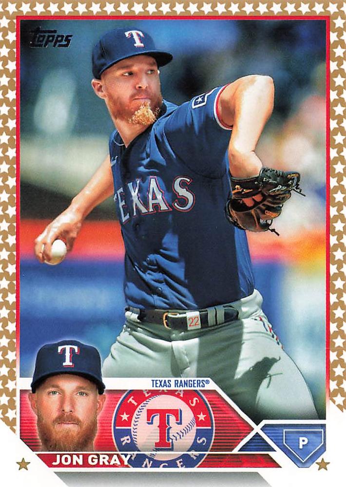 2023 Topps Gold Star Jon Gray #73 Texas Rangers