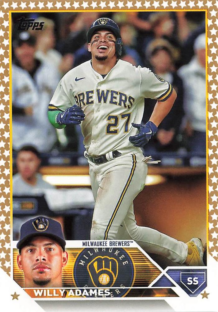 2023 Topps Gold Star Willy Adames #106 Milwaukee Brewers