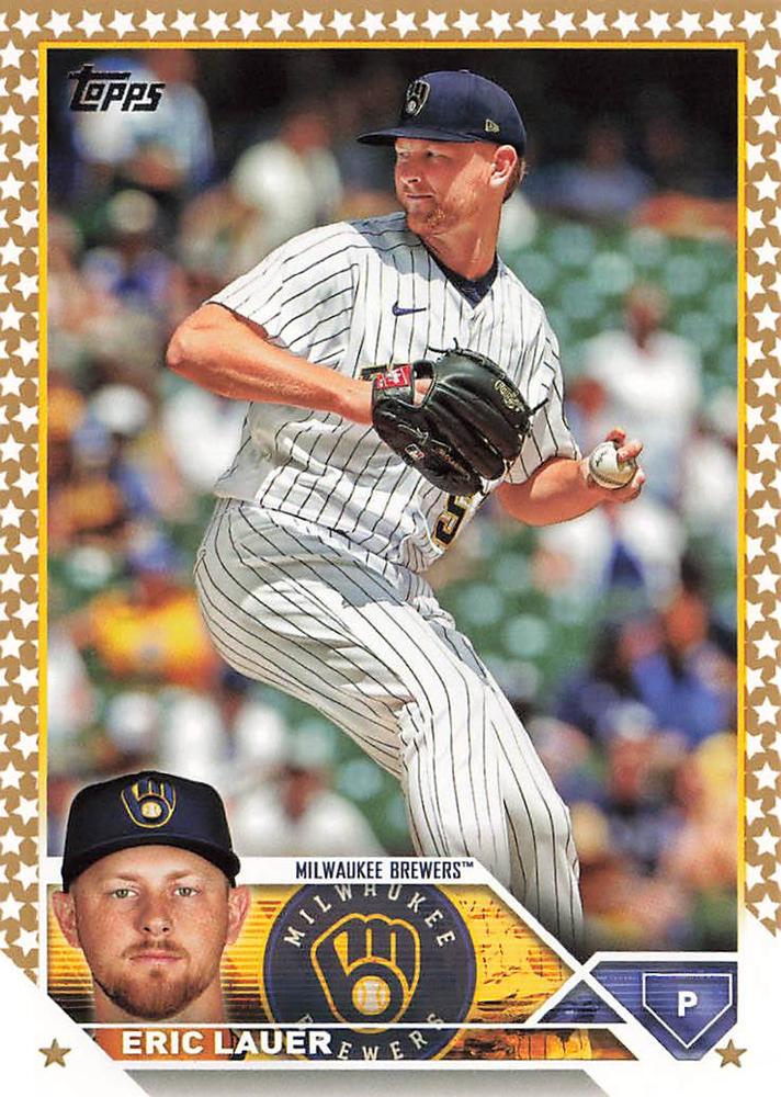2023 Topps Gold Star Eric Lauer #109 Milwaukee Brewers