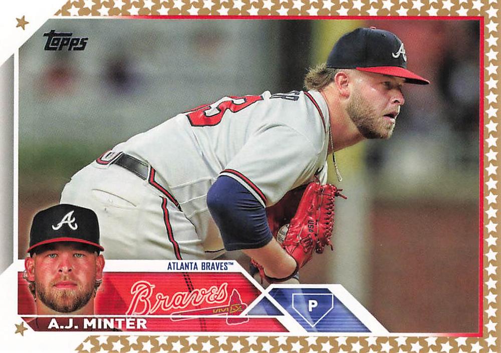2023 Topps Gold Star A.J. Minter #159 Atlanta Braves