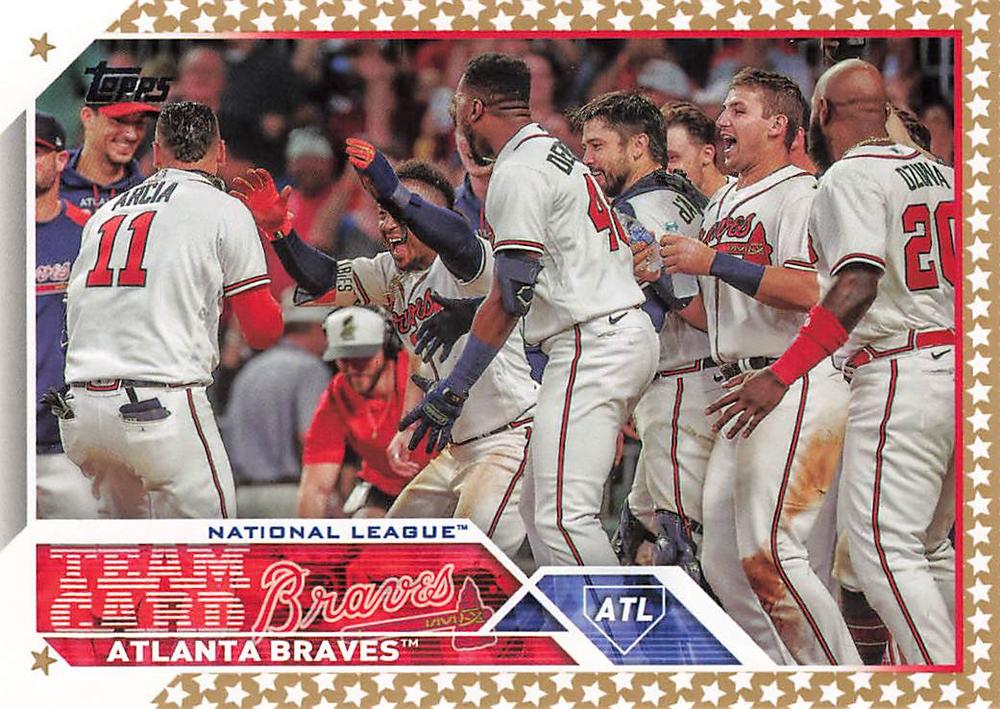 2023 Topps Gold Star Atlanta Braves Team Card #168 Atlanta Braves