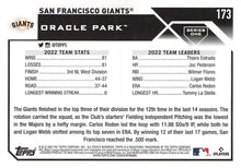 Load image into Gallery viewer, 2023 Topps Gold Star San Francisco Giants Team Card #173 San Francisco Giants
