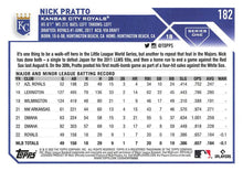 Load image into Gallery viewer, 2023 Topps Gold Star Nick Pratto Rookie #182 Kansas City Royals
