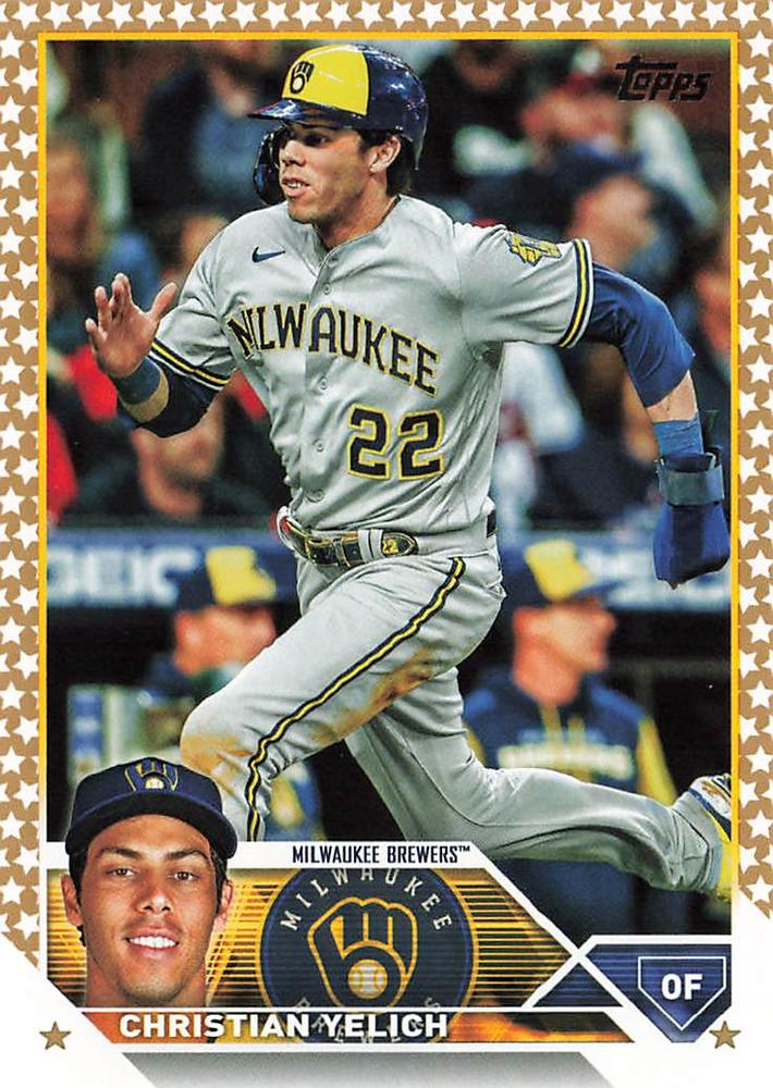 2023 Topps Gold Star Christian Yelich #192 Milwaukee Brewers
