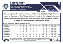 Load image into Gallery viewer, 2023 Topps Gold Star George Kirby Future Stars #195 Seattle Mariners

