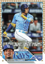 Load image into Gallery viewer, 2023 Topps Gold Star Wander Franco Future Stars #215 Tampa Bay Rays
