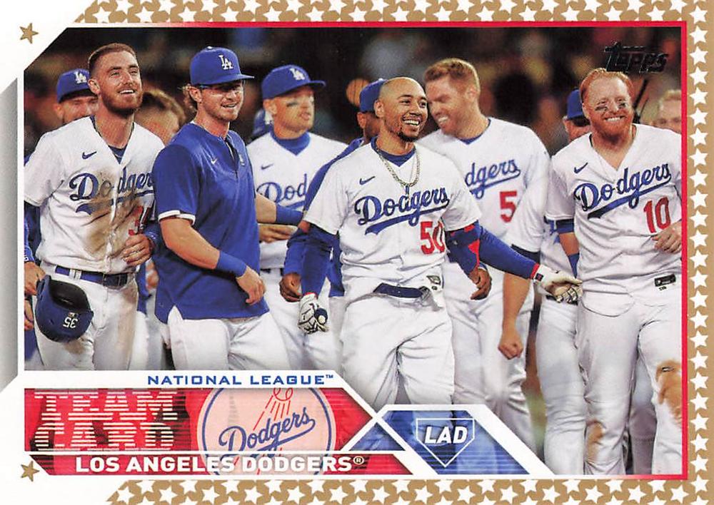 2023 Topps Gold Star Los Angeles Dodgers Team Card #219 Los Angeles Dodgers