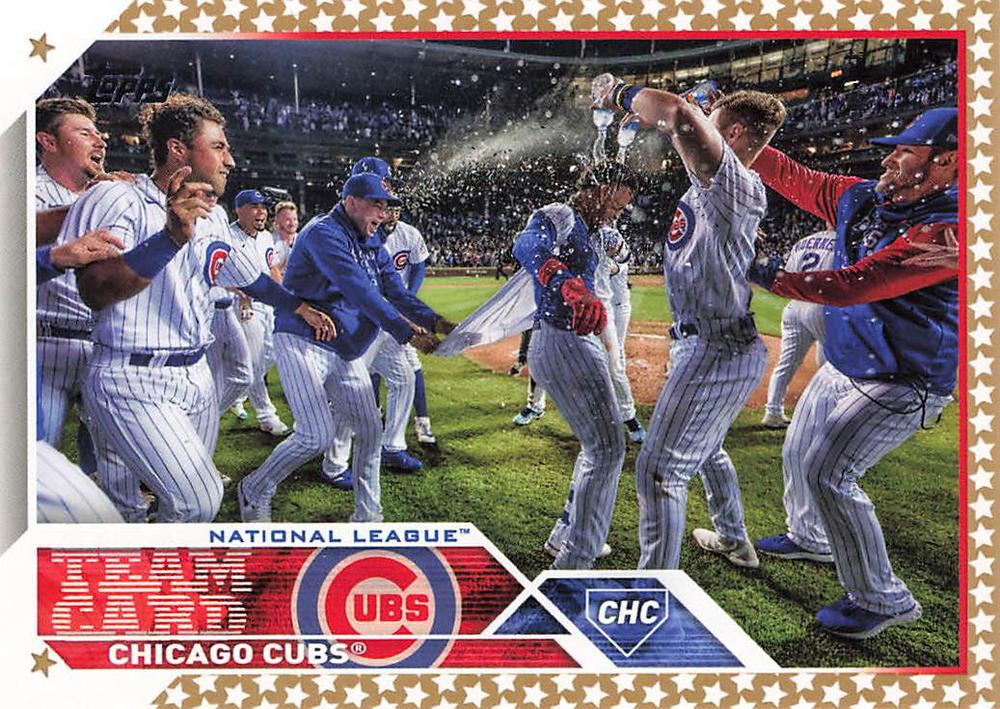 2023 Topps Gold Star Chicago Cubs Team Card #220 Chicago Cubs