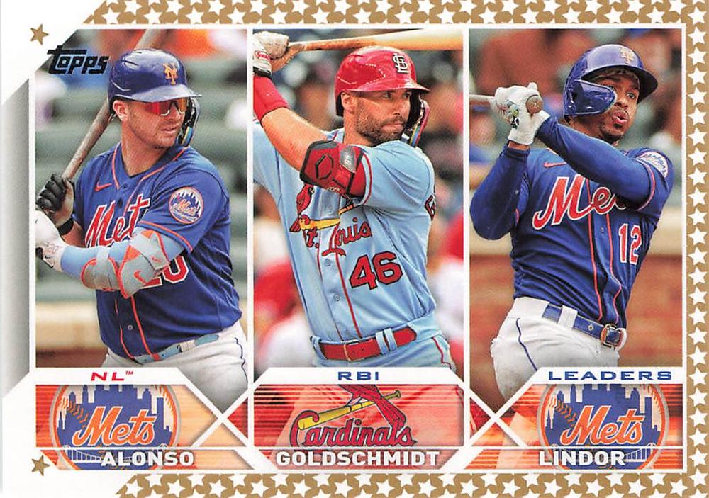 2023 Topps Gold Star Francisco Lindor League Leaders #240 New York Mets