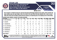 Load image into Gallery viewer, 2023 Topps Gold Star Evan Lee Rookie #243 Washington Nationals
