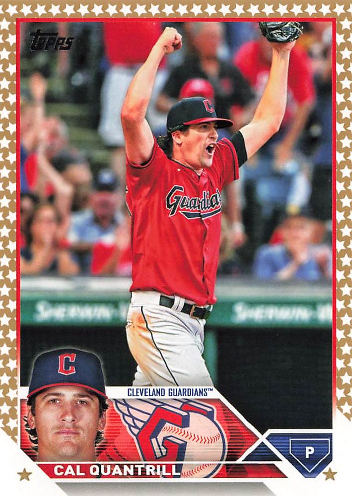 2023 Topps Gold Star Cal Quantrill #255 Cleveland Guardians