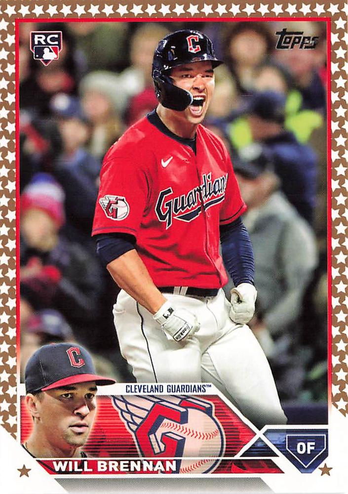 2023 Topps Gold Star Gold Star Will Brennan RC #453 Cleveland Guardians