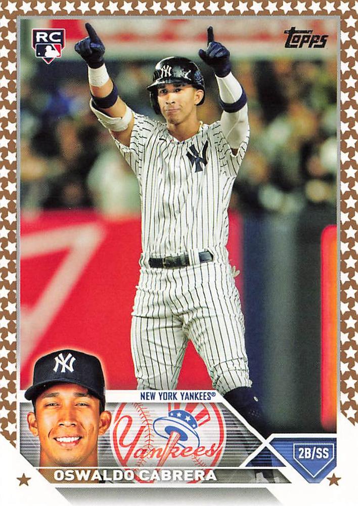 2023 Topps Gold Star Gold Star Oswaldo Cabrera RC #487 New York Yankees