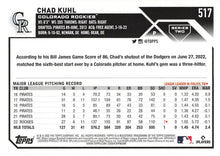 Load image into Gallery viewer, 2023 Topps Gold Star Gold Star Chad Kuhl #517 Colorado Rockies
