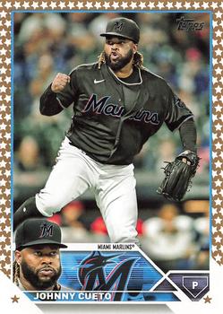 2023 Topps Gold Star Gold Star Johnny Cueto #551 Miami Marlins