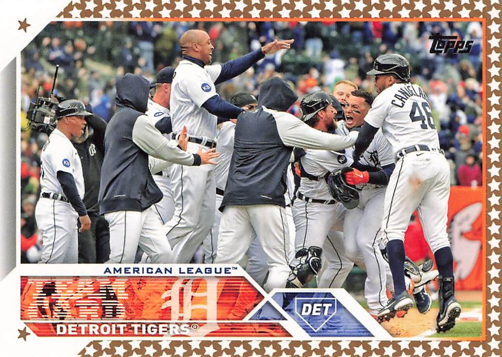 2023 Topps Gold Star Gold Star Detroit Tigers Team Card 555 Detroit Tigers
