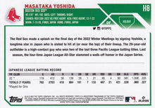 Load image into Gallery viewer, 2023 Topps Holiday Masataka Yoshida RC H8 Boston Red Sox
