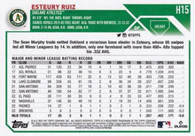 Load image into Gallery viewer, 2023 Topps Holiday Esteury Ruiz RC H15 Oakland Athletics
