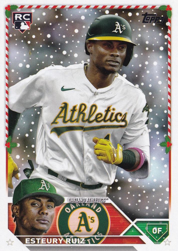 2023 Topps Holiday Esteury Ruiz RC H15 Oakland Athletics