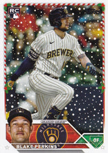 Load image into Gallery viewer, 2023 Topps Holiday Blake Perkins RC H19 Milwaukee Brewers
