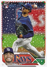 Load image into Gallery viewer, 2023 Topps Holiday Taj Bradley RC H23 Tampa Bay Rays
