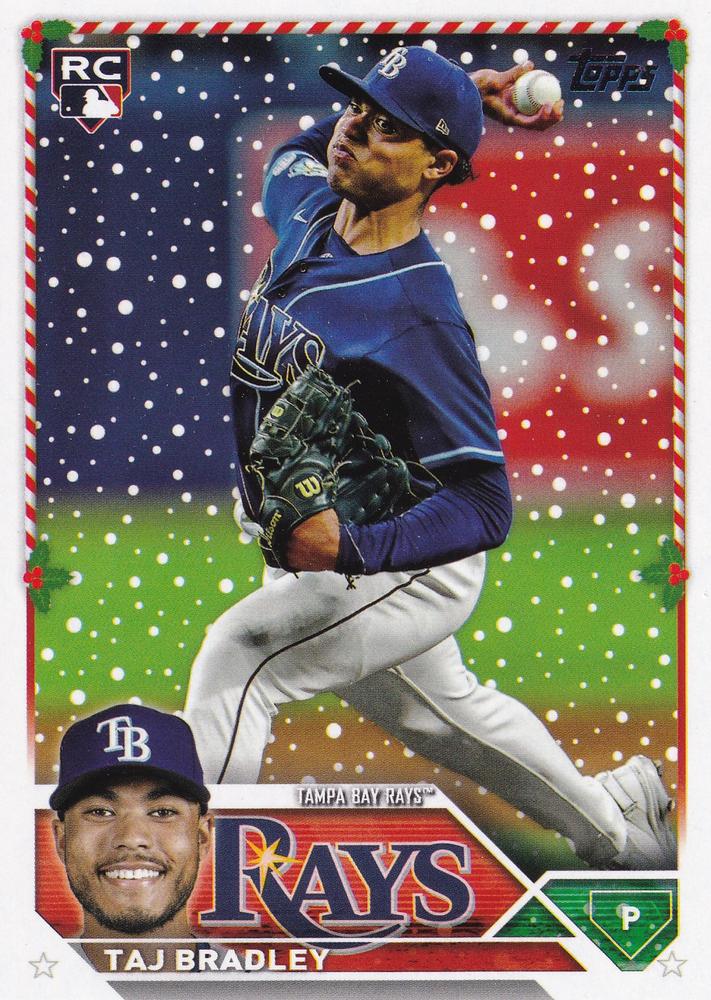 2023 Topps Holiday Taj Bradley RC H23 Tampa Bay Rays