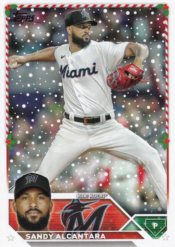 2023 Topps Holiday Sandy Alcantara H33 Miami Marlins