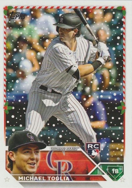 2023 Topps Holiday Michael Toglia RC H38 Colorado Rockies