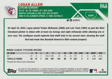 Load image into Gallery viewer, 2023 Topps Holiday Logan Allen RC H46 Cleveland Guardians
