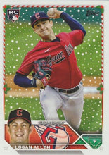 Load image into Gallery viewer, 2023 Topps Holiday Logan Allen RC H46 Cleveland Guardians
