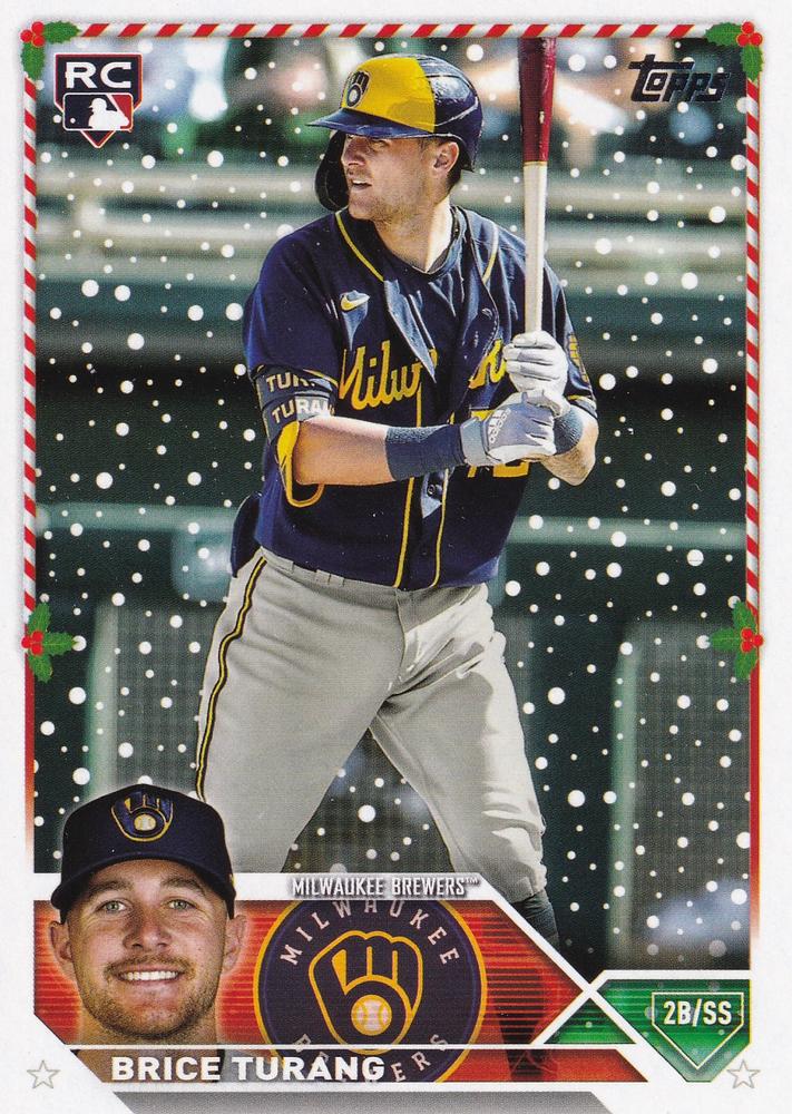 2023 Topps Holiday Brice Turang RC H52 Milwaukee Brewers