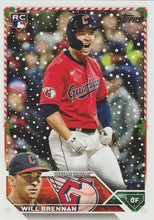 Load image into Gallery viewer, 2023 Topps Holiday Will Brennan RC H61 Cleveland Guardians
