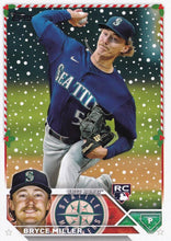 Load image into Gallery viewer, 2023 Topps Holiday Bryce Miller RC H65 Seattle Mariners
