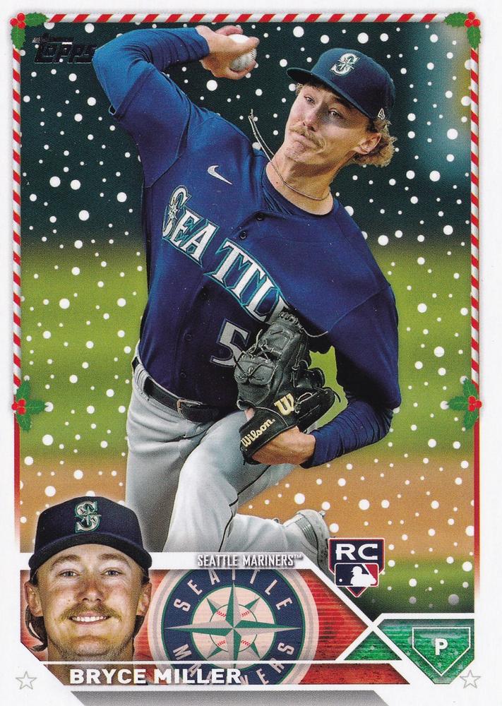 2023 Topps Holiday Bryce Miller RC H65 Seattle Mariners