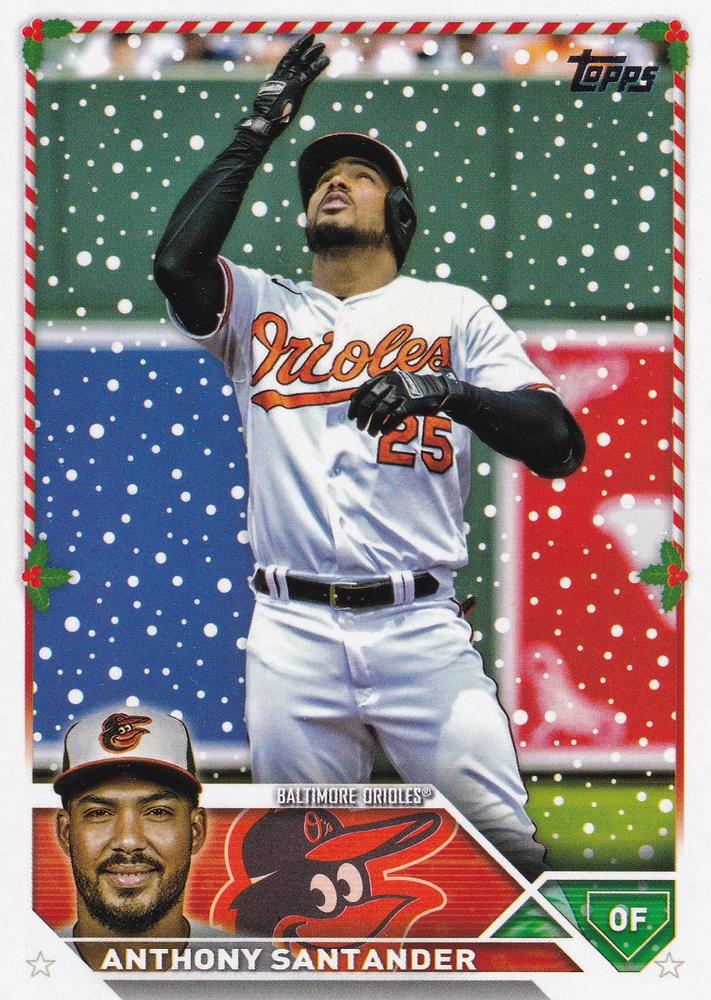 2023 Topps Holiday Anthony Santander H67 Baltimore Orioles