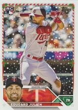 Load image into Gallery viewer, 2023 Topps Holiday Edouard Julien RC H69 Minnesota Twins
