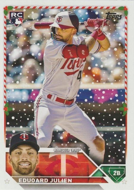 2023 Topps Holiday Edouard Julien RC H69 Minnesota Twins