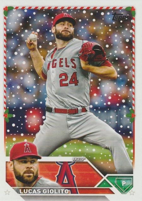 2023 Topps Holiday Lucas Giolito H74 Los Angeles Angels