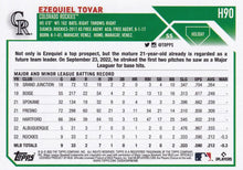 Load image into Gallery viewer, 2023 Topps Holiday Ezequiel Tovar RC H90 Colorado Rockies
