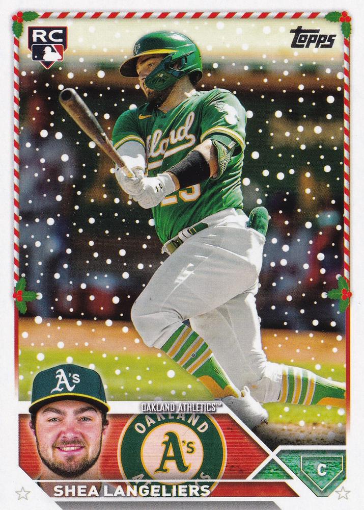 2023 Topps Holiday Shea Langeliers RC H91 Oakland Athletics