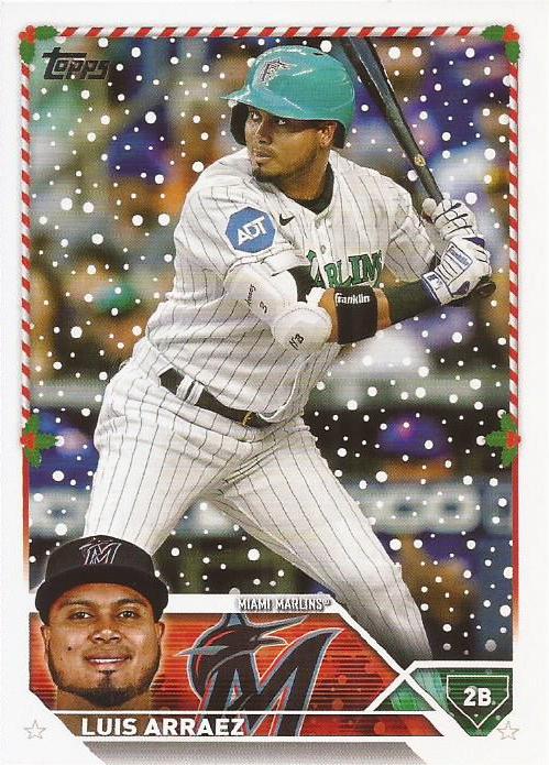 2023 Topps Holiday Luis Arraez  H100 Miami Marlins